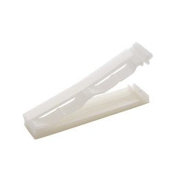 10 pcs : TFCM-25M - CBL CLIP FLAT NATURAL ADHESIVE