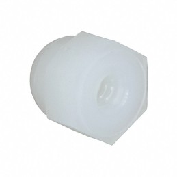 10 pcs : 0525020LCN - CAP NUT, NATURAL, NYLON 6/6, 1/4