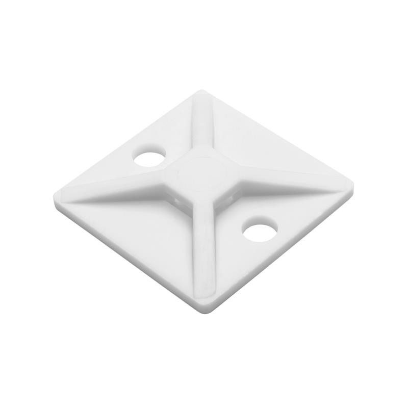 10 pcs : MB410C2 - CABLE TIE HLDR QUAD SCREW 8 WHT
