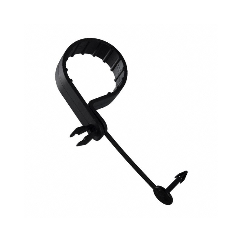10 pcs : PC125-H25D-C0 - CBL CLAMP P-TYPE BLACK PUSH IN