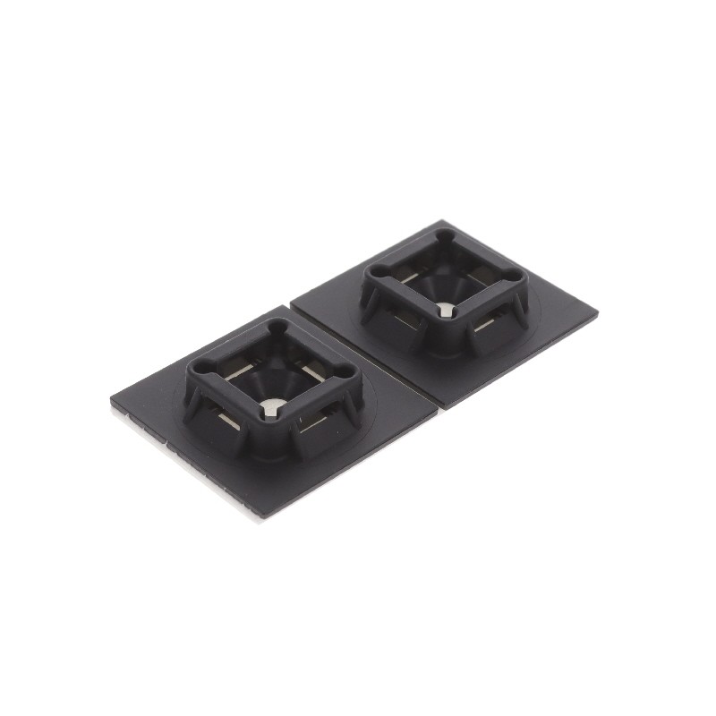 10 pcs : SGABM30-AT-C0 - CABLE TIE HLDR QUAD ADH BLACK