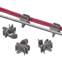 10 pcs : LWC100-H25-L20 - CBL CLIP WIRE SADDLE BLACK ARROW