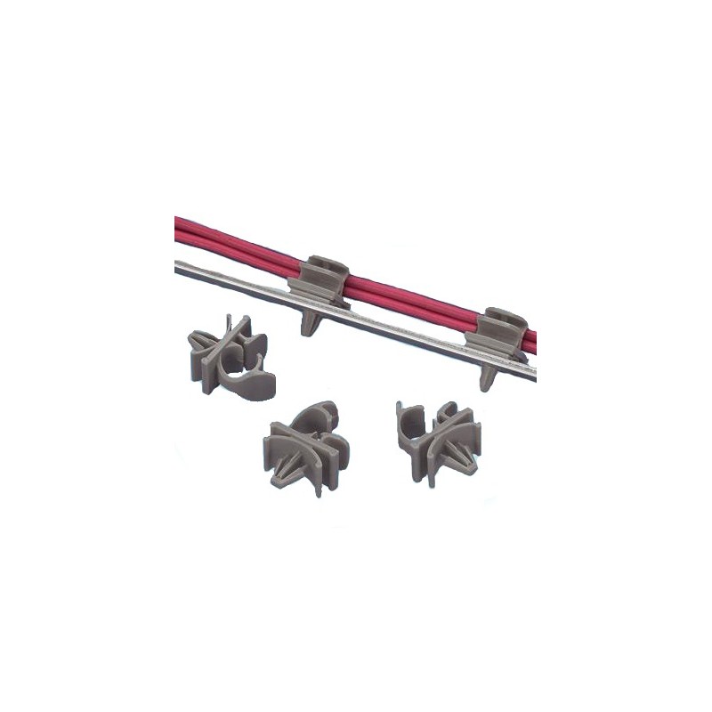 10 pcs : LWC100-H25-L20 - CBL CLIP WIRE SADDLE BLACK ARROW