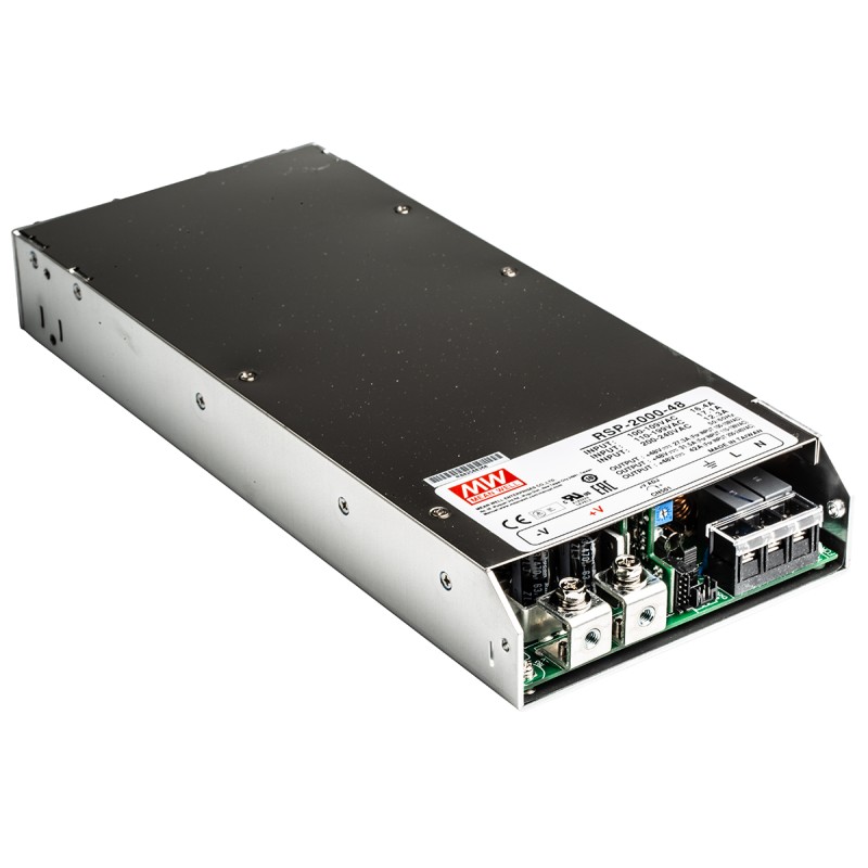 1 pcs - MEAN WELL Switching Power Supply, RSP-2000-48, 48V dc, 42A, 2kW, 1 Output, 127 - 370 V dc, 90 - 264 V ac