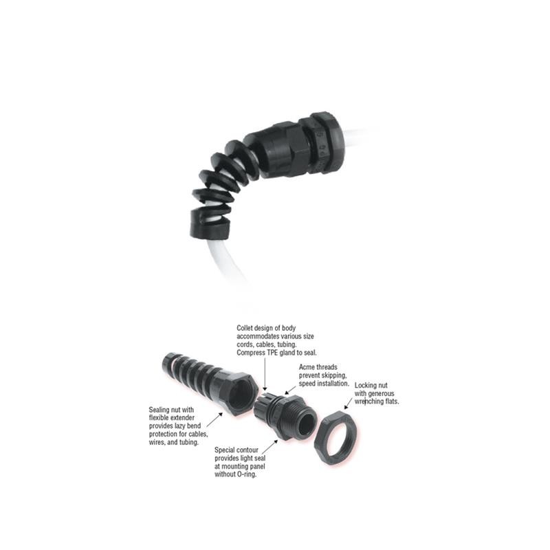 10 pcs : 4792 - CABLE GRIP 5.84-13.87MM PG16