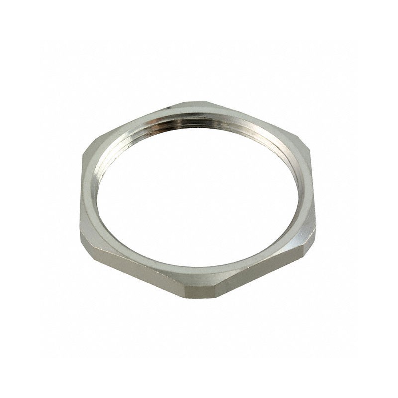 10 pcs : A8029 - LOCKNUT NICKEL PLATED BRASS PG29