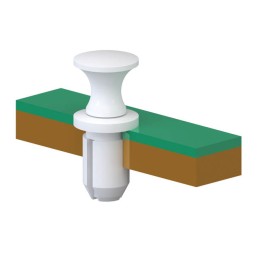 10 pcs : SLG-1M-W - SNAP LATCH GROMMET WHITE