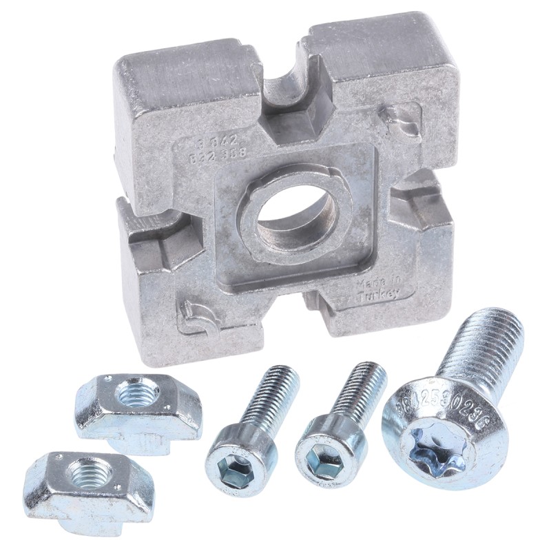 1 pcs - Bosch Rexroth M6 T-Connector Connecting Component, Strut Profile 50 mm, Groove Size 10mm