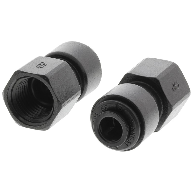 1 Bag of 5 - John Guest Hydraulic Straight Compression Tube Fitting PM450612E, 1/4 in