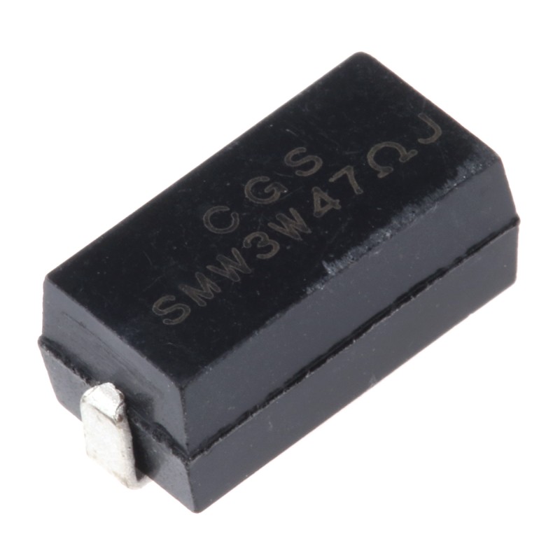 5 pcs - TE Connectivity 47Ω Wire Wound SMD Resistor ±5% 3W - SMW347RJT