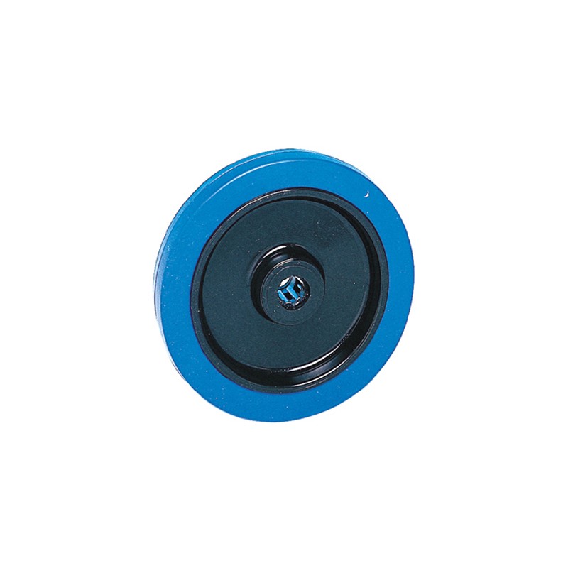 1 pcs - Guitel Hervieu Black, Blue Rubber Abrasion Resistant, Low Starting Resistance, Non-Marking Trolley Wheel, 200kg