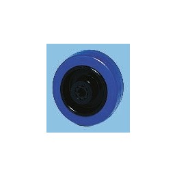 1 pcs - Guitel Hervieu Black, Blue Rubber Abrasion Resistant, Low Starting Resistance, Non-Marking Trolley Wheel, 200kg