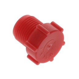 10 pcs : 12013A - METRIC THREADED PLUG:LDPE, RED,