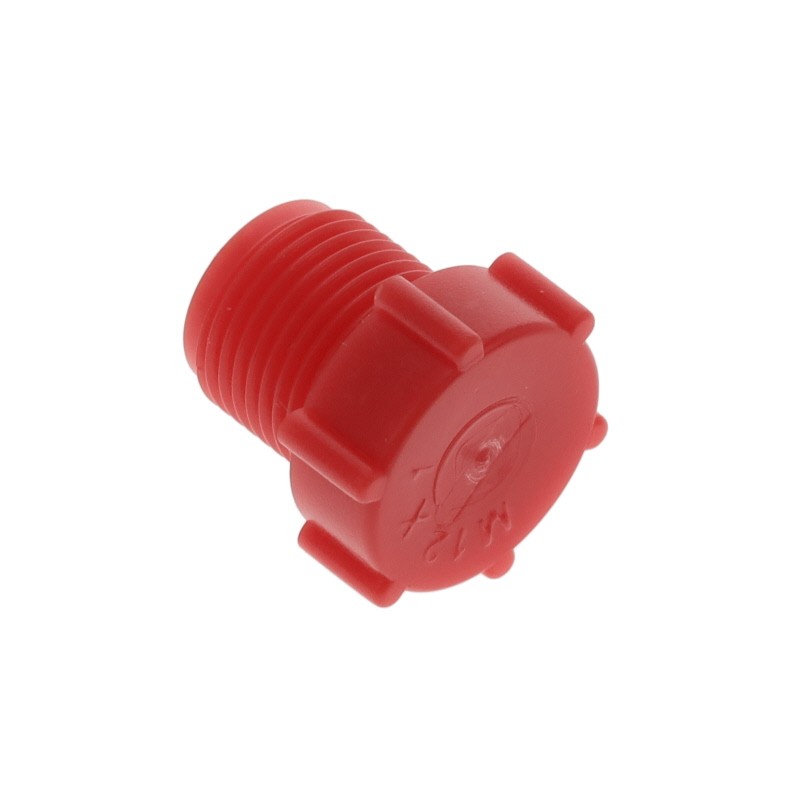 10 pcs : 12013A - METRIC THREADED PLUG:LDPE, RED,