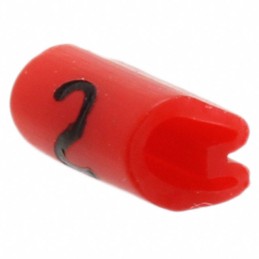 10 pcs : EC0020-000 - WIRE MARKER PUSH ON 4.5MM RED