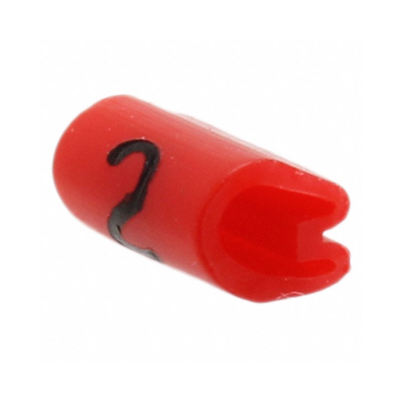 10 pcs : EC0020-000 - WIRE MARKER PUSH ON 4.5MM RED