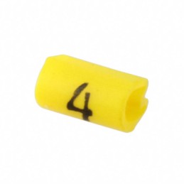 10 pcs : EC0026-000 - WIRE MARKER PUSH ON 4.5MM YELLOW