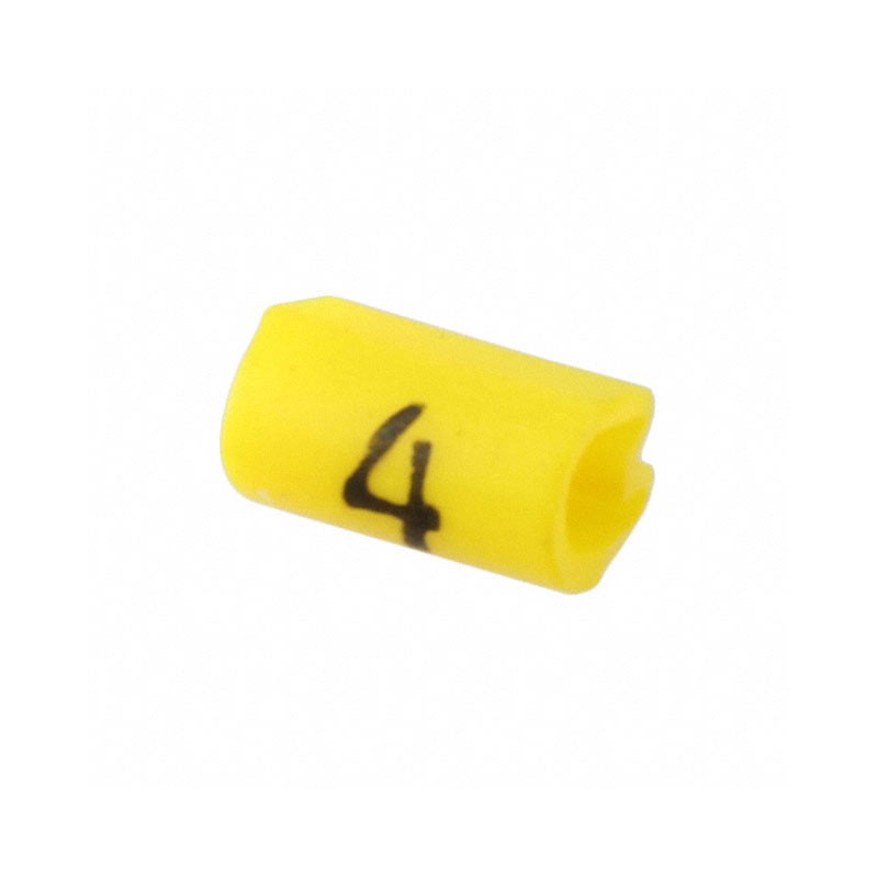 10 pcs : EC0026-000 - WIRE MARKER PUSH ON 4.5MM YELLOW