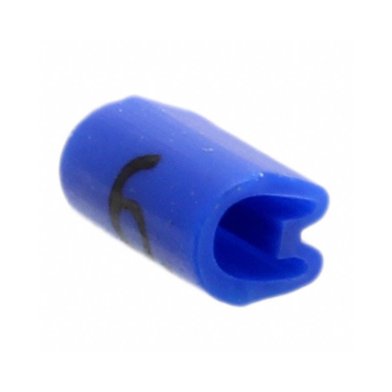 10 pcs : EC0037-000 - WIRE MARKER PUSH ON 4.5MM BLUE