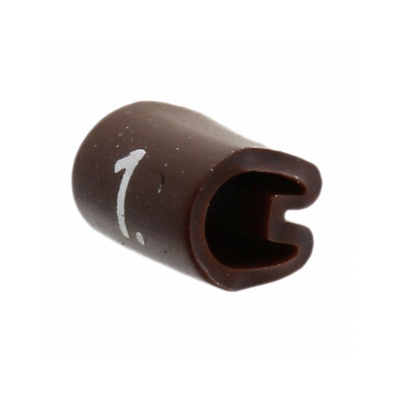 10 pcs : EC0179-000 - WIRE MARKER PUSH ON 4.5MM BROWN
