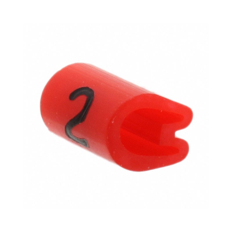 10 pcs : EC0180-000 - WIRE MARKER PUSH ON 4.5MM RED