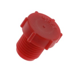 10 pcs : 12012A - METRIC THREADED PLUG:LDPE, RED,