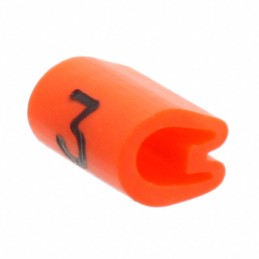 10 pcs : EC0183-000 - WIRE MARKER PUSH ON 4.5MM ORANGE