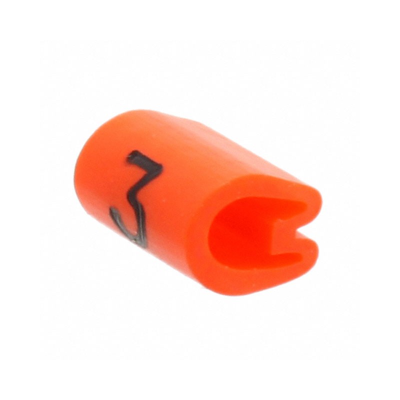 10 pcs : EC0183-000 - WIRE MARKER PUSH ON 4.5MM ORANGE