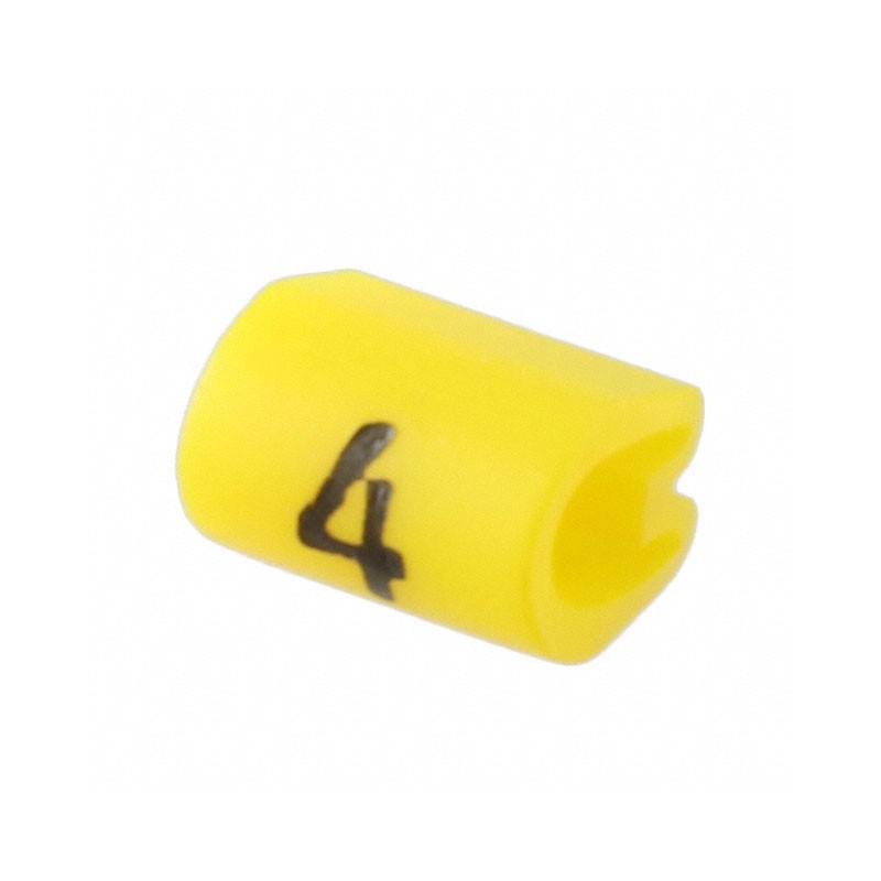 10 pcs : EC0193-000 - WIRE MARKER PUSH ON 4.5MM YELLOW