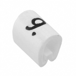 10 pcs : EC0222-000 - WIRE MARKER PUSH ON 4.5MM WHITE