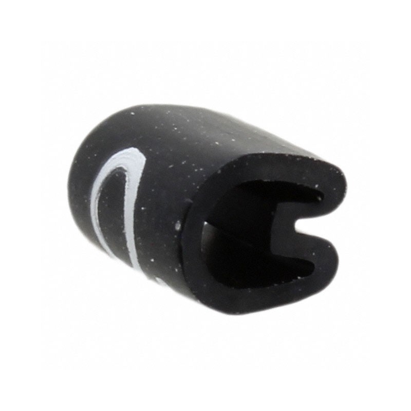 10 pcs : EC0348-000 - WIRE MARKER PUSH ON 4.5MM BLACK