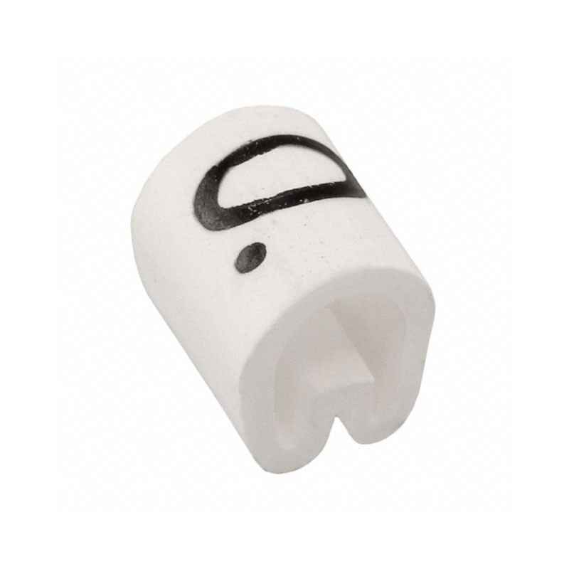 10 pcs : EC0380-000 - WIRE MARKER PUSH ON 4.5MM WHITE