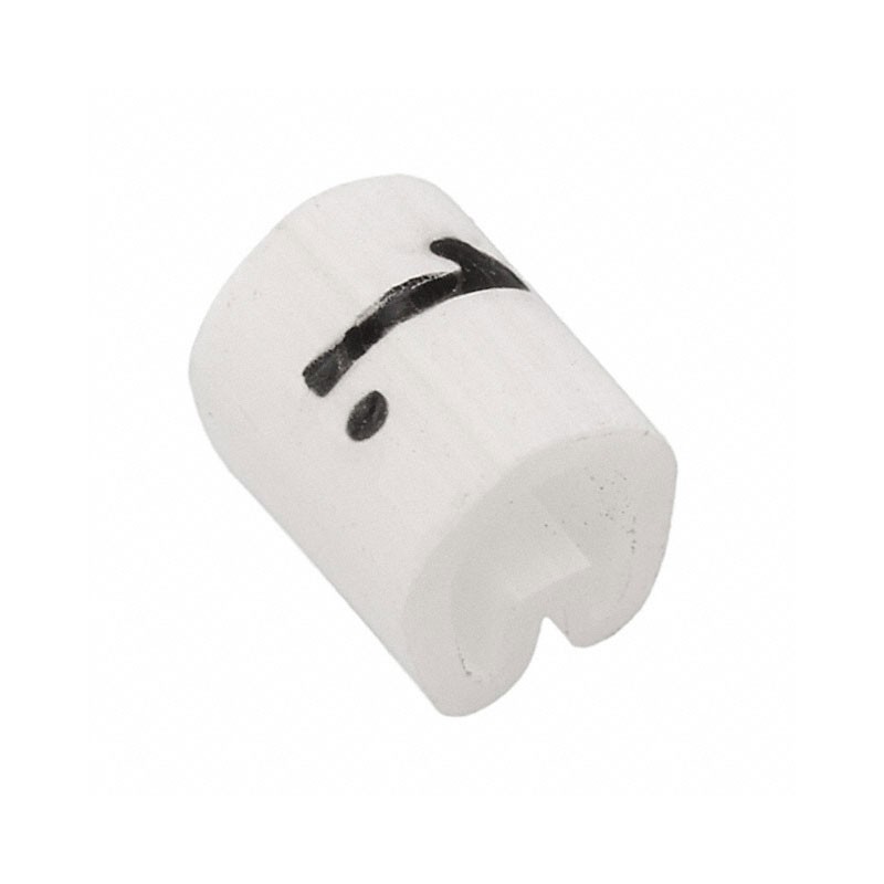 10 pcs : EC0381-000 - WIRE MARKER PUSH ON 4.5MM WHITE