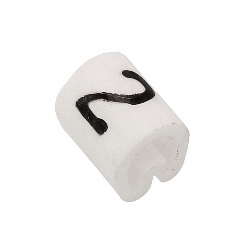 10 pcs : EC0382-000 - WIRE MARKER PUSH ON 4.5MM WHITE
