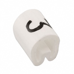 10 pcs : EC0383-000 - WIRE MARKER PUSH ON 4.5MM WHITE