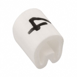 10 pcs : EC0384-000 - WIRE MARKER PUSH ON 4.5MM WHITE