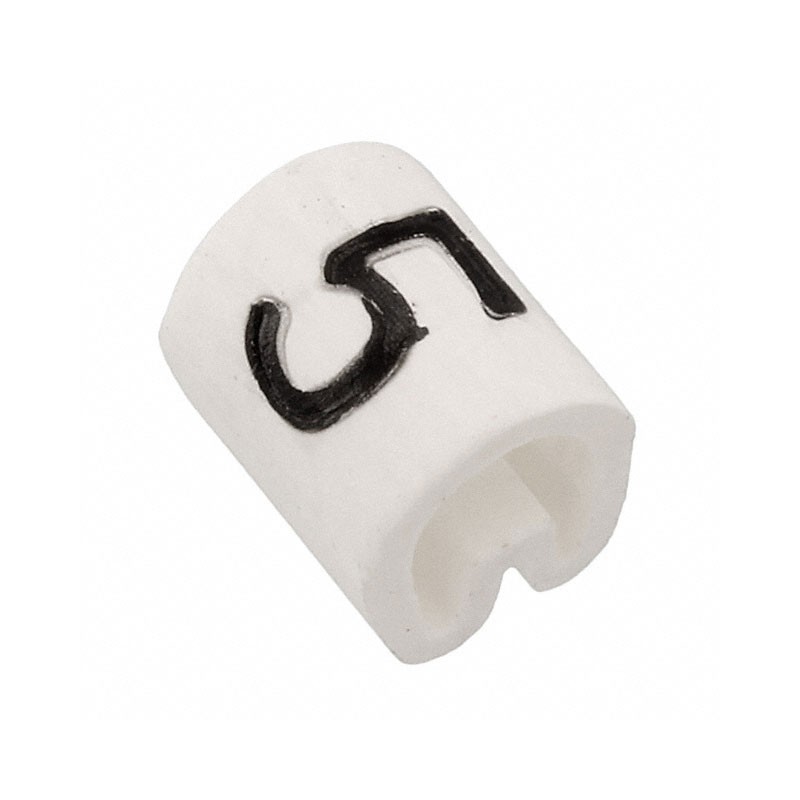 10 pcs : EC0385-000 - WIRE MARKER PUSH ON 4.5MM WHITE