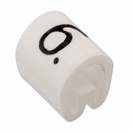 10 pcs : EC0386-000 - WIRE MARKER PUSH ON 4.5MM WHITE
