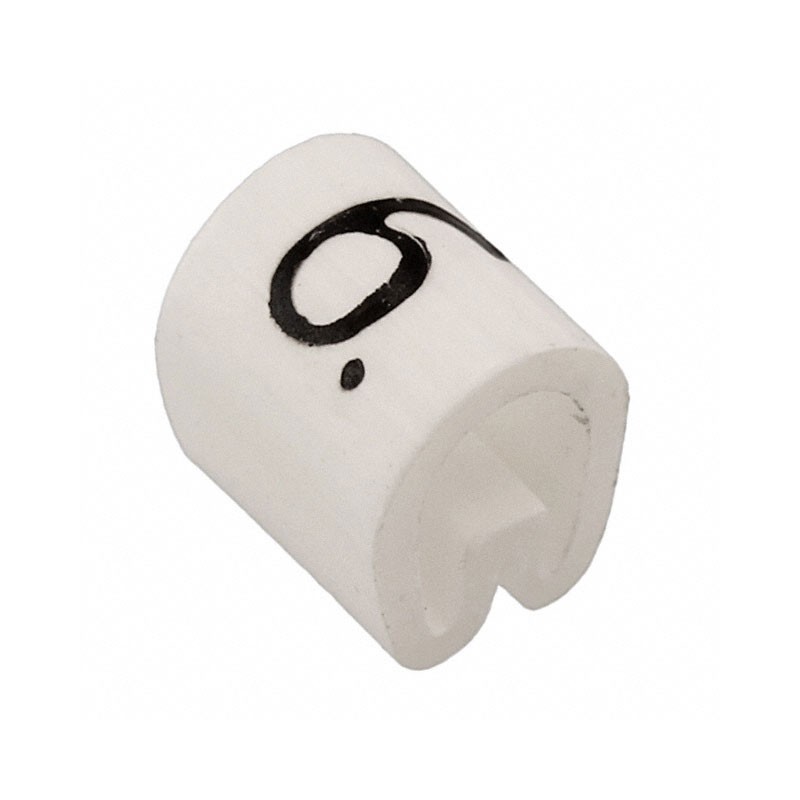 10 pcs : EC0386-000 - WIRE MARKER PUSH ON 4.5MM WHITE