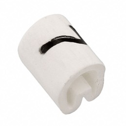 10 pcs : EC0387-000 - WIRE MARKER PUSH ON 4.5MM WHITE