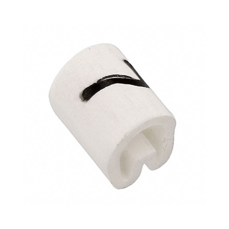 10 pcs : EC0387-000 - WIRE MARKER PUSH ON 4.5MM WHITE