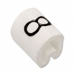 10 pcs : EC0388-000 - WIRE MARKER PUSH ON 4.5MM WHITE