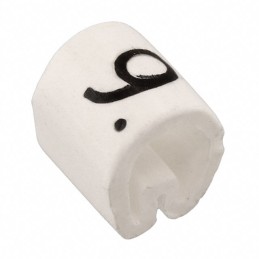 10 pcs : EC0389-000 - WIRE MARKER PUSH ON 4.5MM WHITE