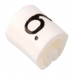 10 pcs : EC0588-000 - WIRE MARKER PUSH ON 4.5MM WHITE