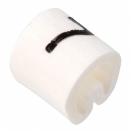 10 pcs : EC0589-000 - WIRE MARKER PUSH ON 4.5MM WHITE