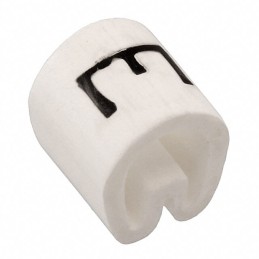 10 pcs : EC0596-000 - WIRE MARKER PUSH ON 4.5MM WHITE