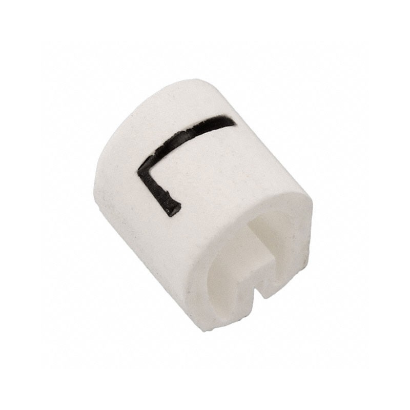 10 pcs : EC0705-000 - WIRE MARKER PUSH ON 4.5MM WHITE
