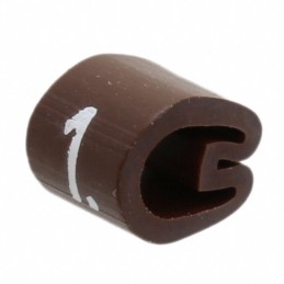 10 pcs : EC0784-000 - WIRE MARKER PUSH ON 4.5MM BROWN