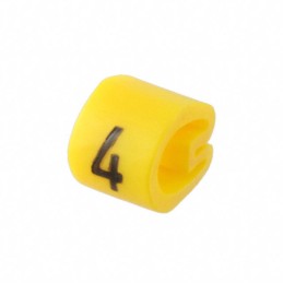 10 pcs : EC0789-000 - WIRE MARKER PUSH ON 4.5MM YELLOW