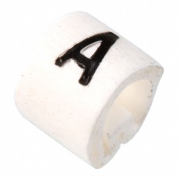 10 pcs : EC0832-000 - WIRE MARKER PUSH ON 4.5MM WHITE